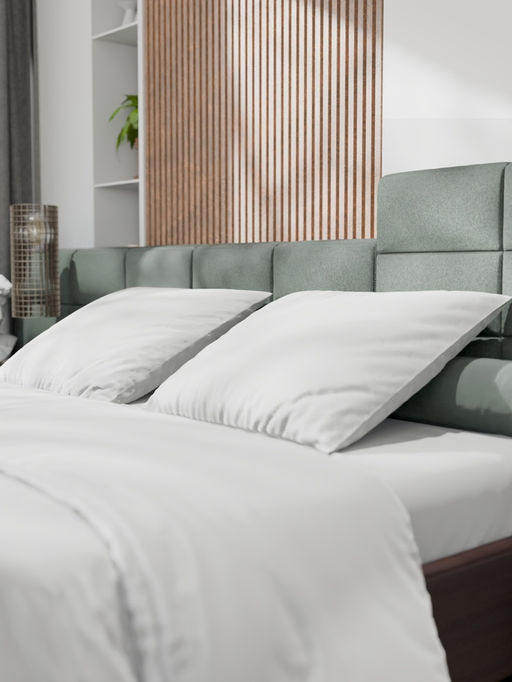 Постельное бельё евро «Этель», тенсель, белое