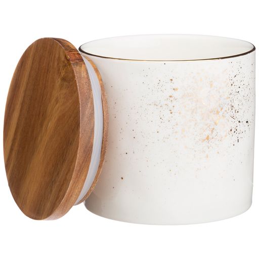 БАНКА С ДЕРЕВЯННОЙ КРЫШКОЙ BRONCO GOLD 11*11 СМ 580 МЛ фото 3