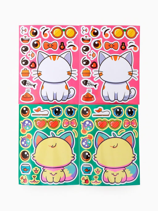 Наклейки детские для творчества "Котята" набор 16 шт.