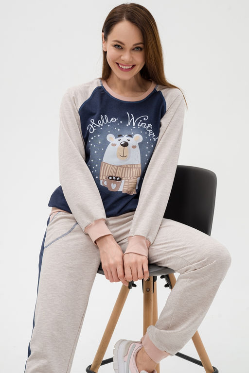 Костюм женский из футера Гамми индиго - Амадэль фото 12