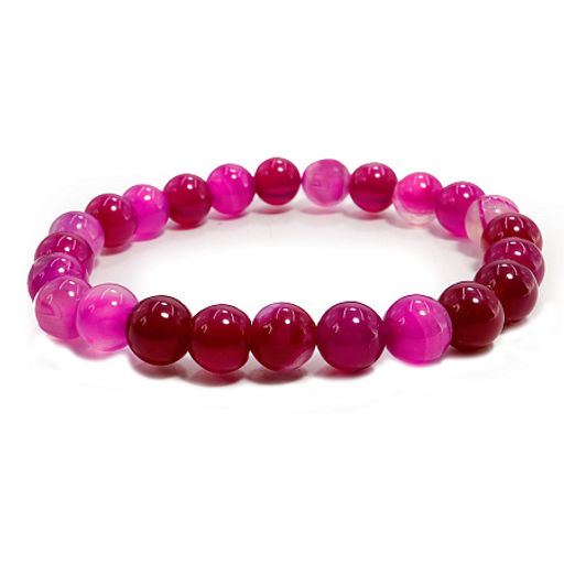 Браслет из камня Малиновый агат оберег на успешную карьеру и достижения цели 8мм