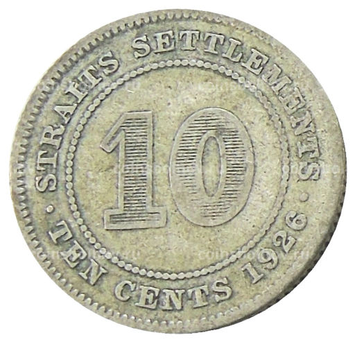 10 центов 1926 года Стрейтс Сетлментс