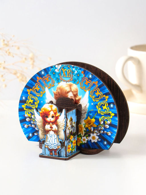 Набор пасхальный салфетница и подставка под зубочистки Ангел