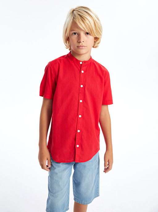 Hakim Yaka K?sa Kollu Erkek ?ocuk G?mlek - Waikiki фото 3