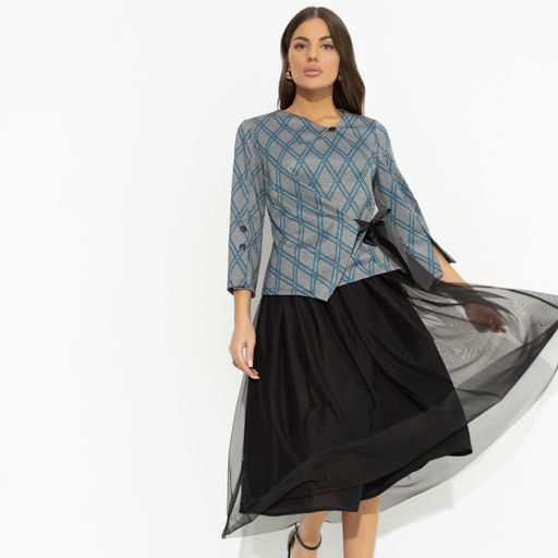 Костюм с юбкой из сетки на подкладе Больше чем стиль (2 в 1 green) - Charutti фото 7