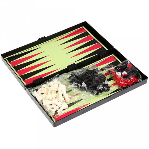 Шахматы 3 в 1 шахматы/шашки/нарды: доска пластиковая 24,3х24,5х1,8см, фигуры пластиковые, в коробке (Китай) - Домашняя мода фото 5