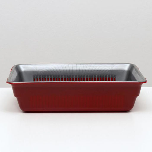 Туалет глубокий с сеткой 36 х 25 х 9 см, серый/бордовый - Simaland фото 2