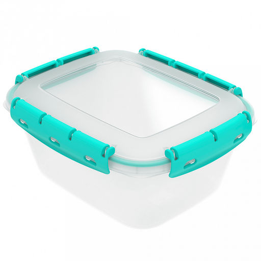 Контейнер для продуктов 2,5л, 23,4х19,4?х10,6см, с клипсами, уплотнитель, полипропилен, подходит для СВЧ (Россия)