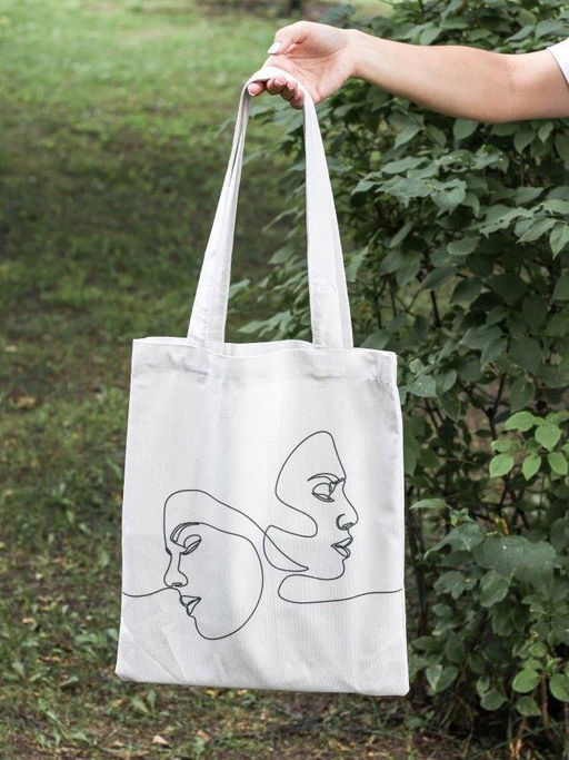 Эко-шоппер из 100% хлопка "TWO FACE"