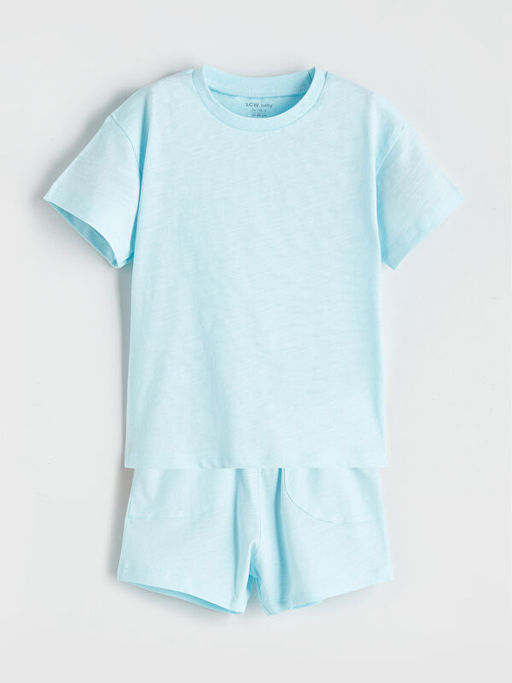 Bisiklet Yaka Erkek Bebek Ti??rt ve ?ort 2li