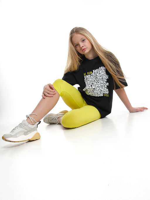 Футболка с принтом 22-9006 черный - Mini maxi фото 7