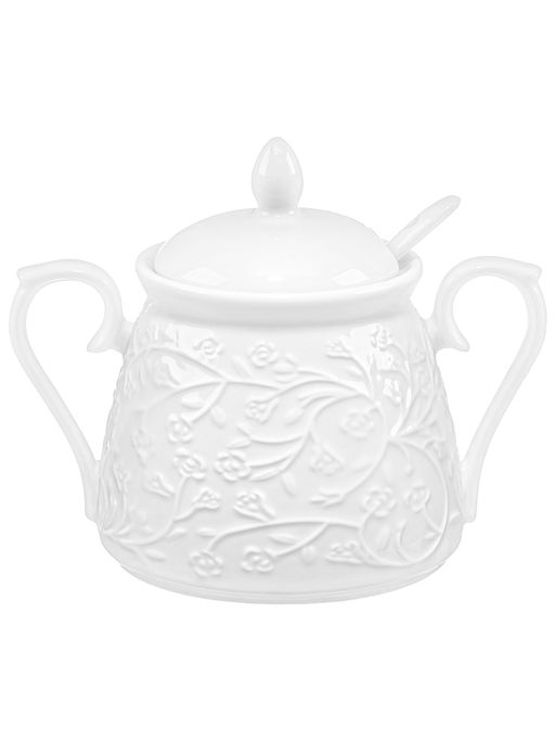 Сахарница 350 мл 14,5*10*11,5 см Веточки-цветочки, с ложкой - Elan gallery фото 3