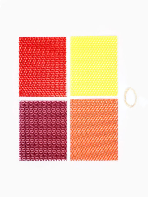 Вощина цветная для создания свечей, 4 цвета + фитиль