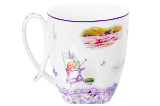 Кружка 300 мл 11*8,3*9,5 см "Лаванда" фарфор NEW BONE CHINA