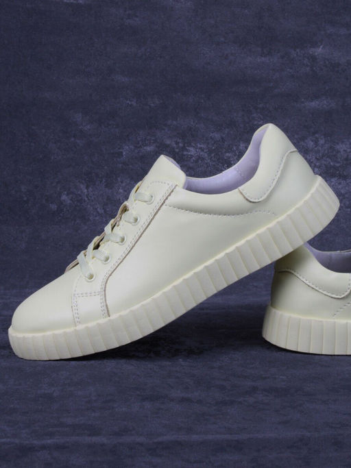 05-PDA175-2 YELLOW Кроссовки женские (натуральная кожа) - Фабричный китай фото 9