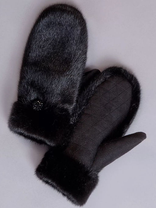 ВИДЕООБЗОР Рукавички норка замша блэк - Davidovfox фото 10
