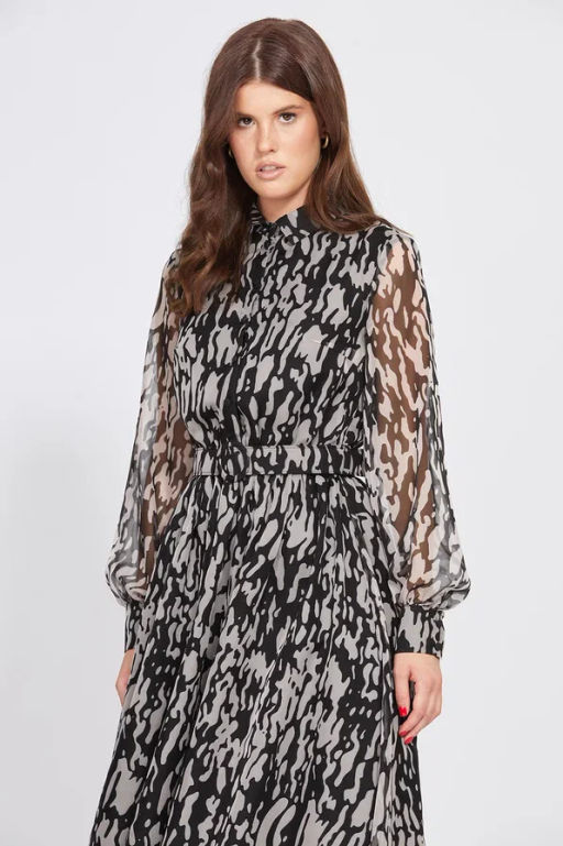 Платье 2461 бежевый/ черный - Eola фото 3