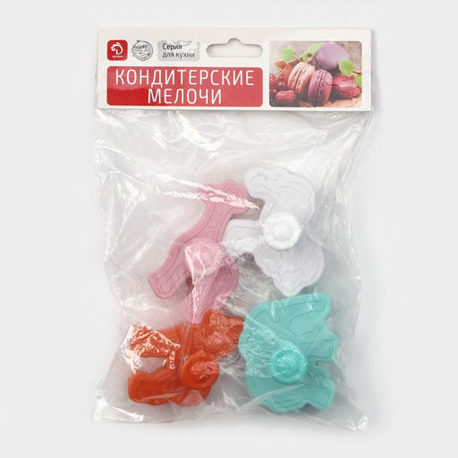 Плунжеры кондитерские Доляна Зоопарк, набор 4 шт., 6?5 см, пластик, МИКС  фото 5
