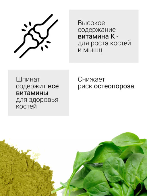 Шпинат порошок 100г (состав: порошок шпинат)