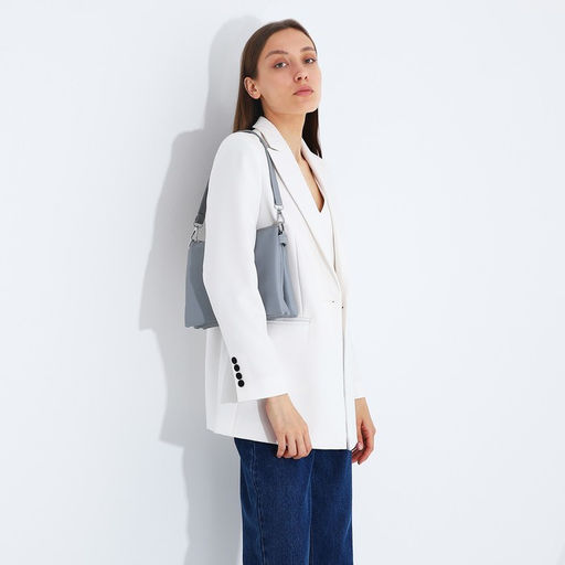 Сумка кросс-боди на молнии, 2 наружных кармана, цвет серый - Simaland фото 8