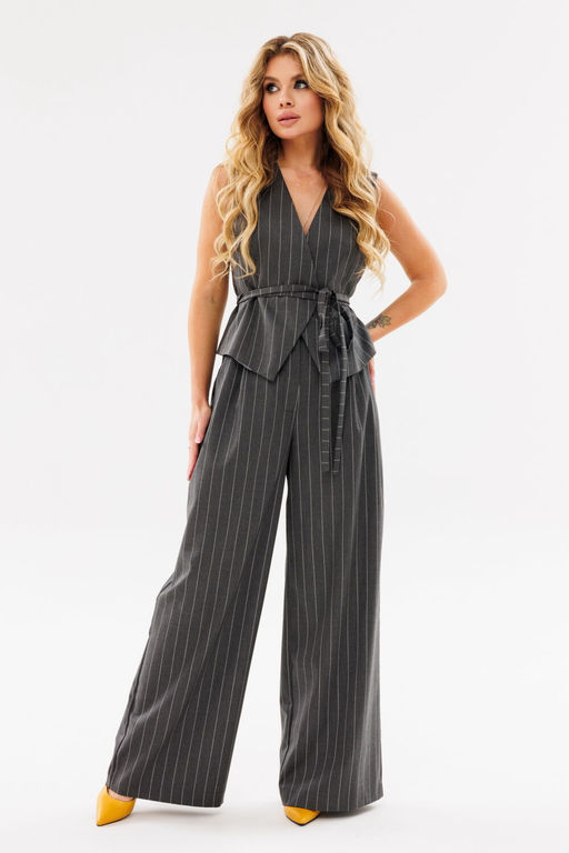 Костюм AmberA 2081 полоска серый фото 5