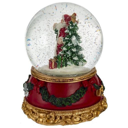 Фигурка декор в стекл шаре "Дед Мороз", D 9.5 см, L9,5 W9,5 H14 см