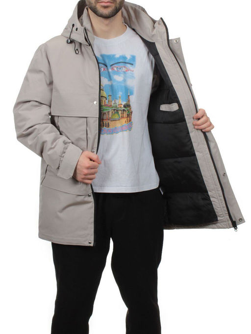 8896 BEIGE Куртка мужская зимняя облегченная (130 гр. холлофайбер) - Fashion фото 7