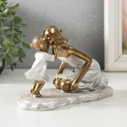 Фигурка полистоун «Мама с дочкой - нежность», 15.5×6.5×10 см