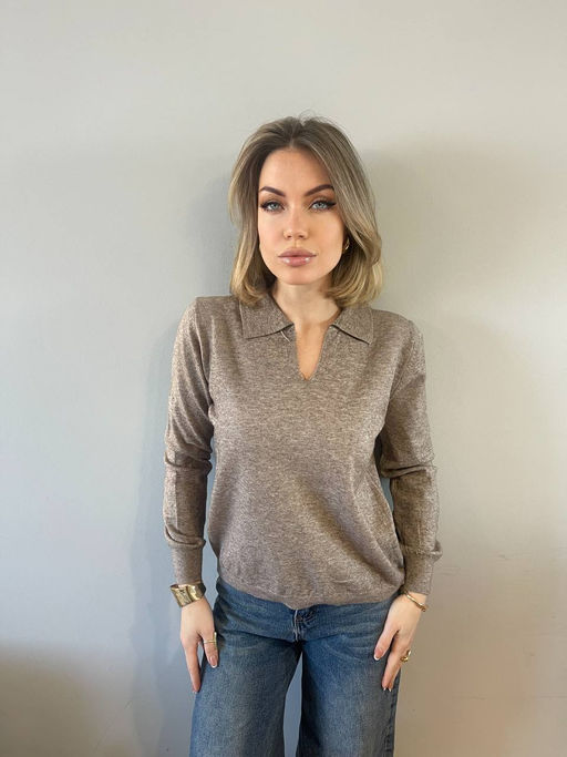 K13112 Джемпер (вязаный трикотаж) ТМ_БЕЖЕВЫЙ