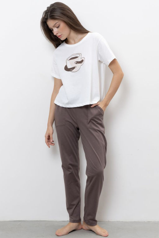 БРЮКИ ЖЕНСКИЕ (ПИЖАМНЫЕ) арт. 5501W-50059.5H-137