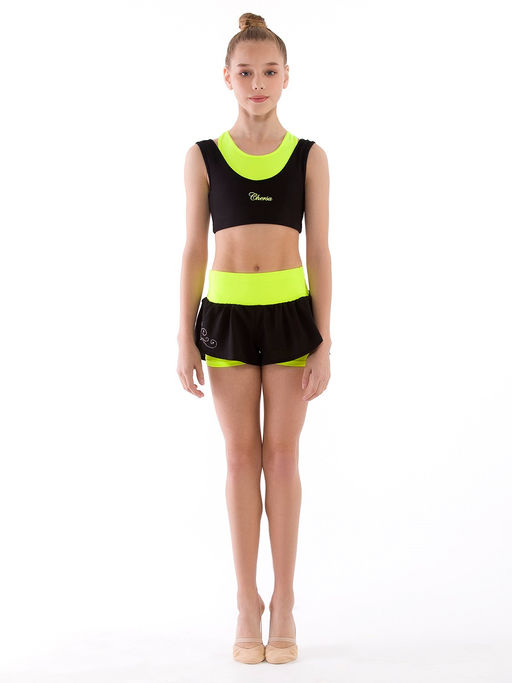 7069 Топ короткий двойной из хлопка