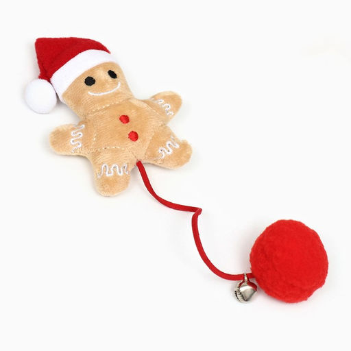 Игрушка-дразнилка для кошек Пряник в колпаке, с бубенчиком - Пижон фото 2