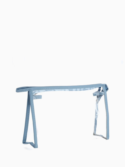 Набор простых косметичек на молниях 2 в 1, с рисунком, голубой