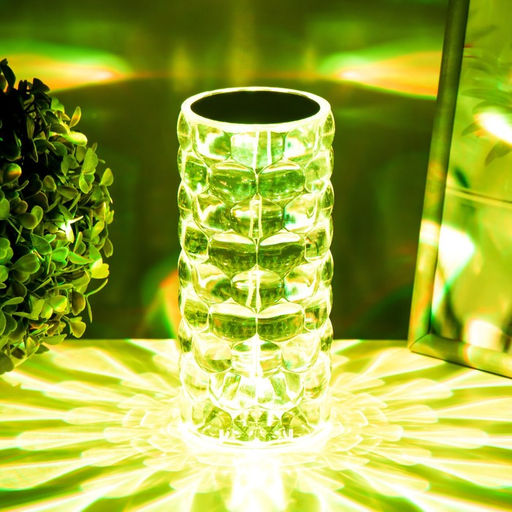 Настольная лампа с ПДУ Призма LED RGB сенсорная АКБ 8?8?18 см RISALUX
