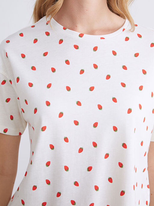 ?ilek Bask?l? Kad?n Kaprili Pijama Tak?m?