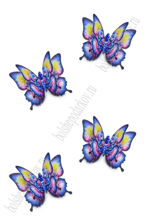 Лазерная вырубка из фетра Бабочка 5 см (10 шт) №10 несклеенная - Больше подарков фото 2