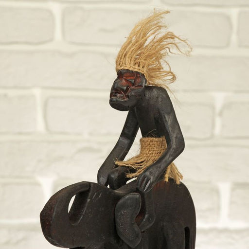 Сувенир «Абориген на слоне», 22 см, дерево