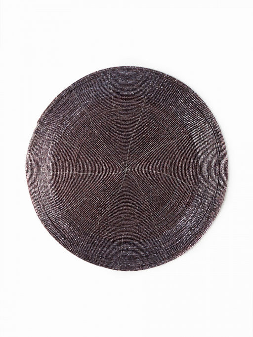 Салфетка сервировочная D35 вишнёвый бисер