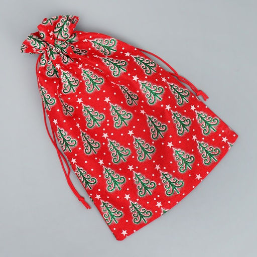 Цена за 5 шт. Мешочек подарочный холща Добра в Новом Году, ёлки, 20 х 30 см +/- 1.5 см - Дарите счастье фото 5