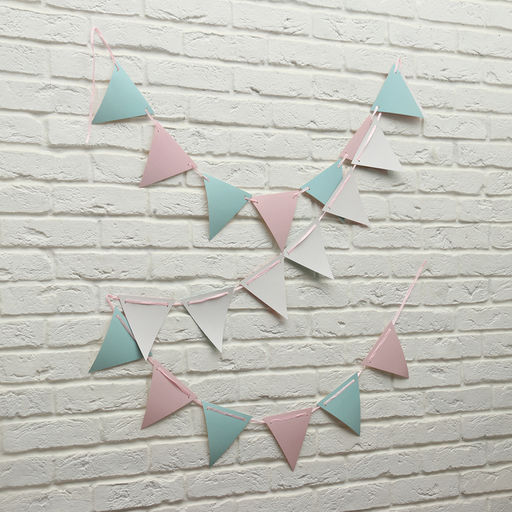 Гирлянда на ленте «Розовый и голубой» 400 см