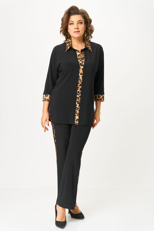 Костюм Svetlana Style 3017 черный+леопард