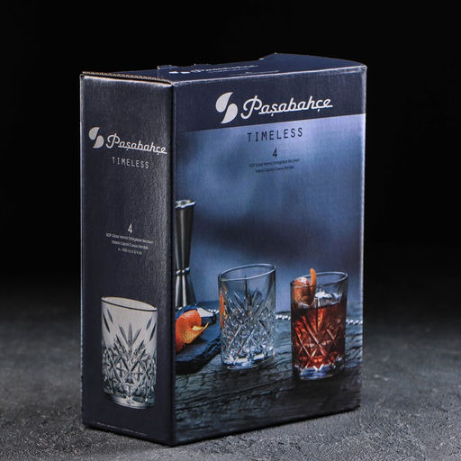Набор стаканов Paşabahçe Timeless, 205 мл, 4 шт., стекло, прозрачный