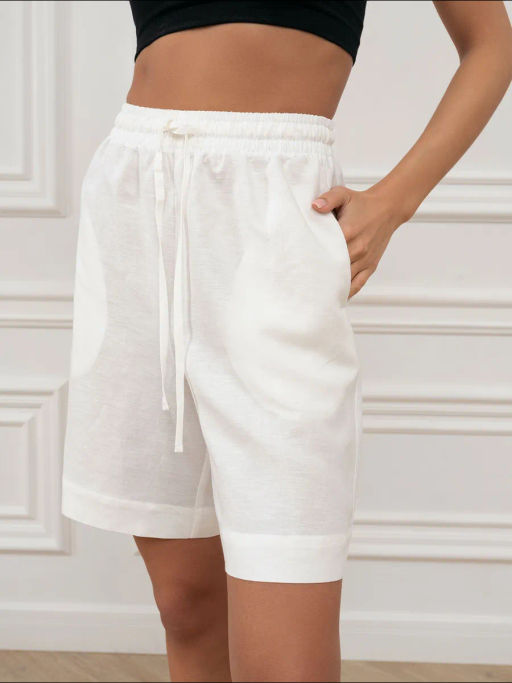 Шорты женские Лён-2 Светло-голубой - Modamica фото 9