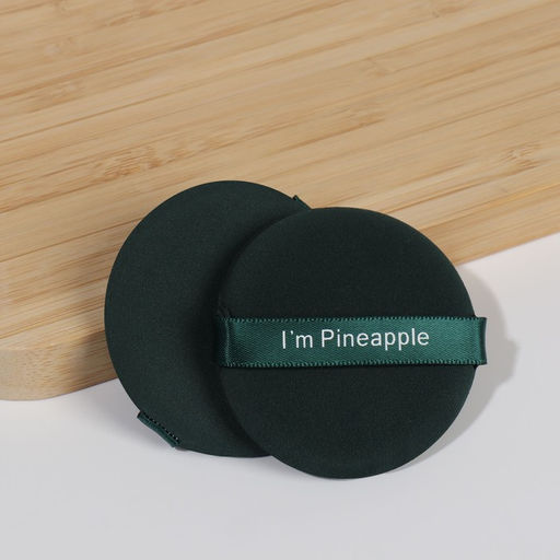 Спонжи для макияжа PINNEAPPLE, набор - 7 шт, d = 5,5 см, с держателем, в футляре, цвет изумрудный - Queen fair фото 2