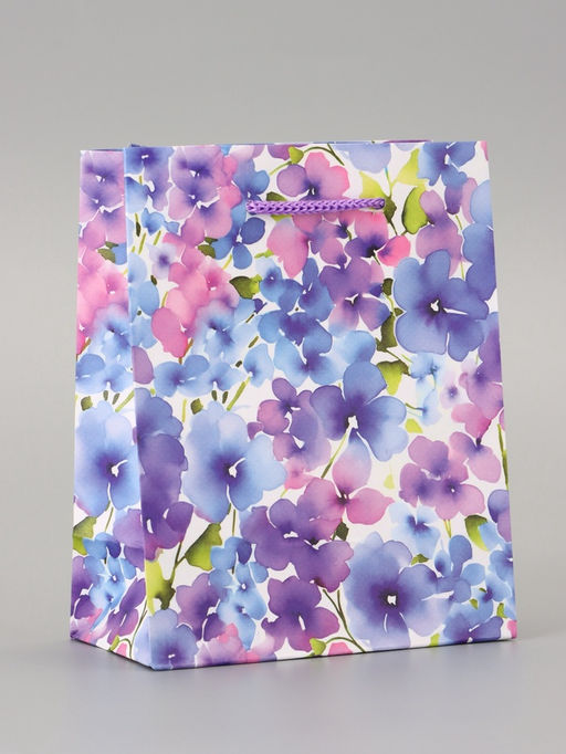 Цена за 4 шт. Пакет подарочный ламинированный «Цветочный сад» 11.5×14.5×6.5 см