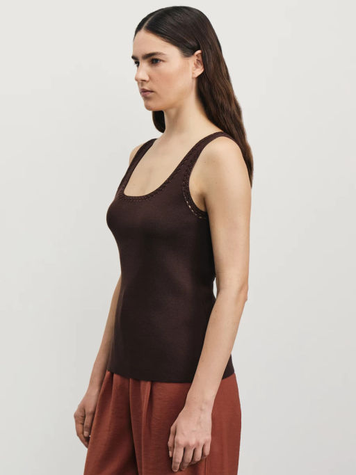 Топ с кружевной обработкой из вискозы / Zarina  фото 4