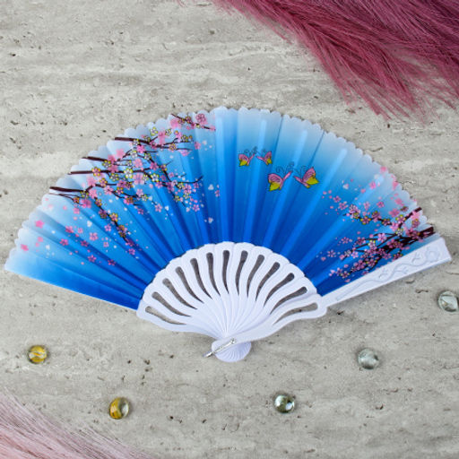 Веер 23 см / 622-8 /уп 12/600/ микс, пластик, полиэстер - Галеонтрейд фото 6