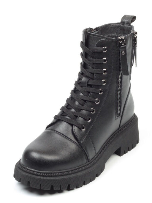 01-5275-1 BLACK Ботинки демисезонные женские (натуральная и искусственная кожа, байка) - Фабричный китай фото 5