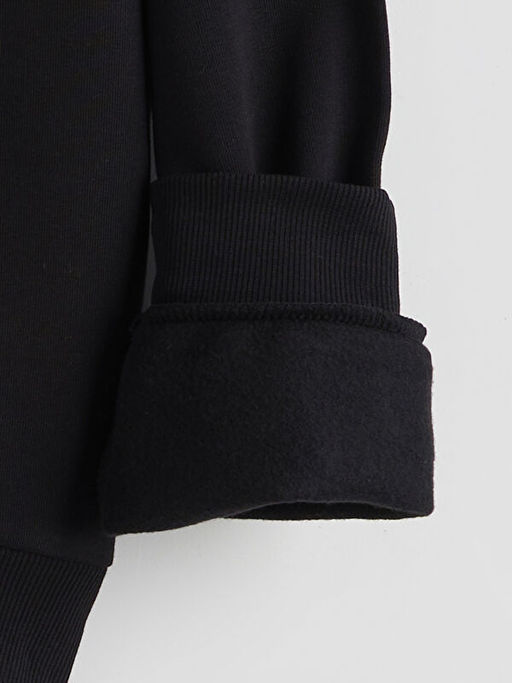 Kap??onlu K?z ?ocuk Kal?n Sweatshirt