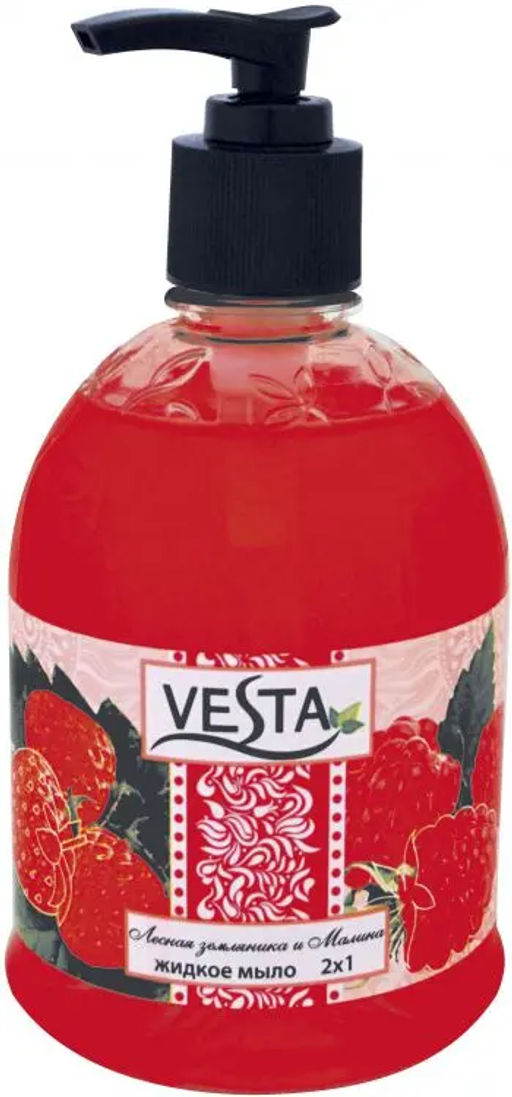 Vesta Мыло жидкое 2х1 (Дозатор-500мл) Лесная Земляника и Малина .18